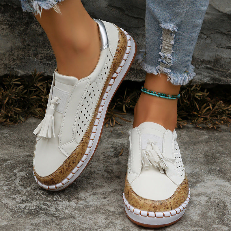 Chaussures en Toile Femme Style Coréen & Pompons