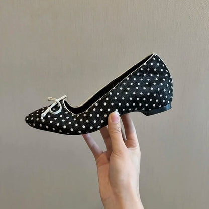 Chaussures Mary Jane Plates Pois & Nœud Femme