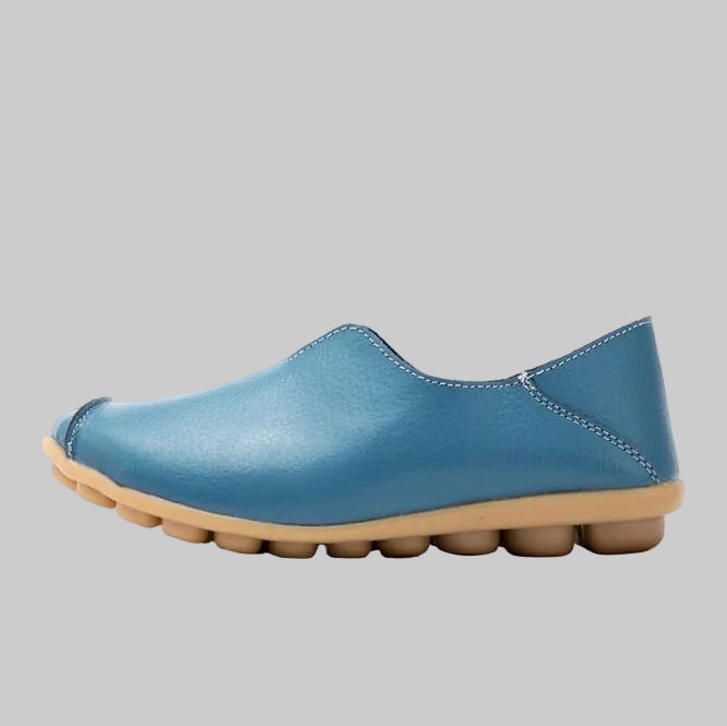 Chaussures Plates Cuir Véritable Femme