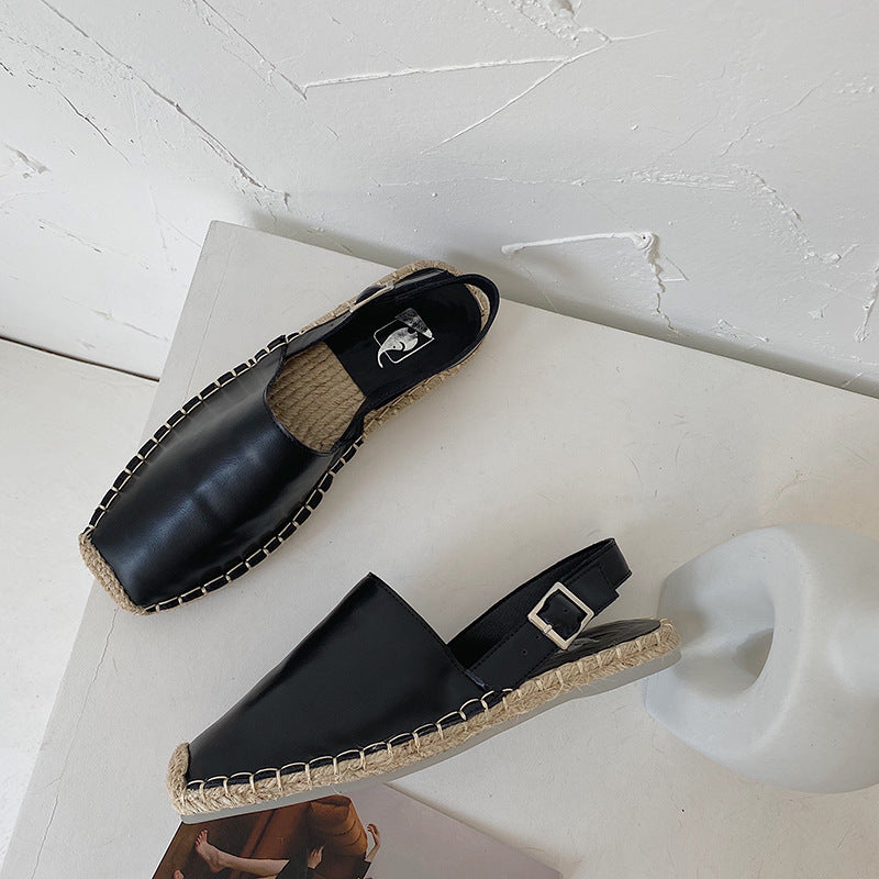Sandales Plates Femme Style Pêcheur Rétro