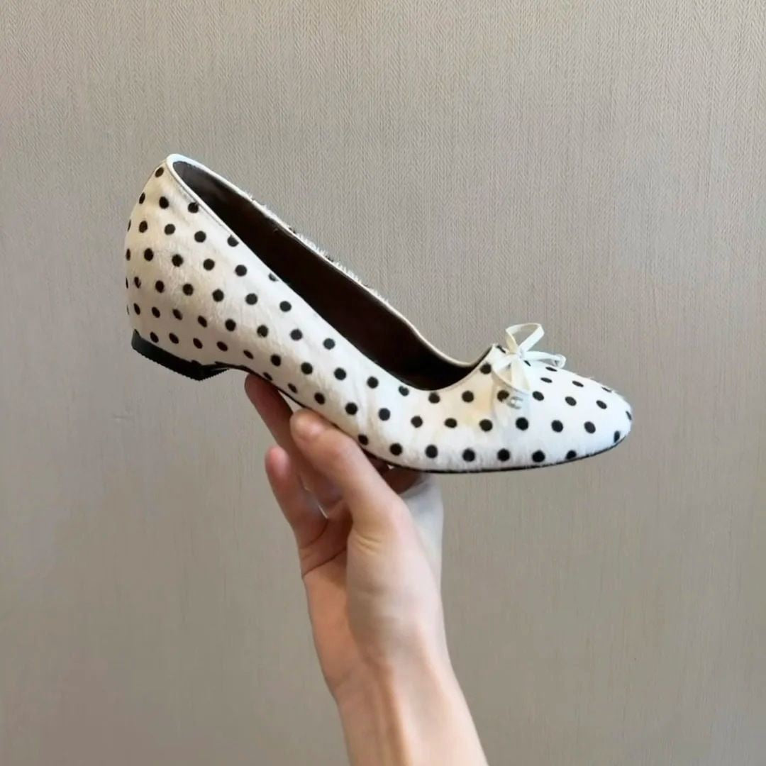 Chaussures Mary Jane Plates Pois & Nœud Femme