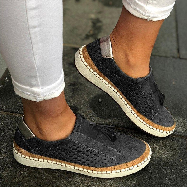 Chaussures en Toile Femme Style Coréen & Pompons
