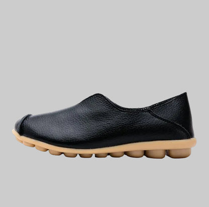 Chaussures Plates Cuir Véritable Femme