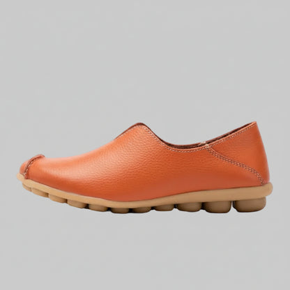 Chaussures Plates Cuir Véritable Femme