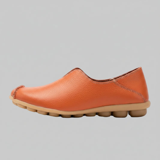 Chaussures Plates Cuir Véritable Femme