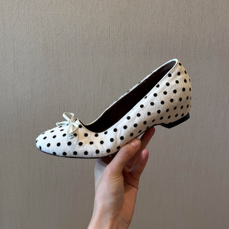 Chaussures Mary Jane Plates Pois & Nœud Femme