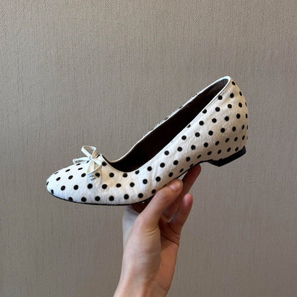 Chaussures Mary Jane Plates Pois & Nœud Femme