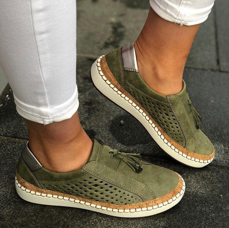 Chaussures en Toile Femme Style Coréen & Pompons