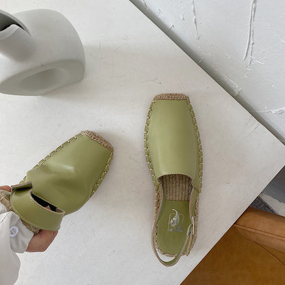 Sandales Plates Femme Style Pêcheur Rétro