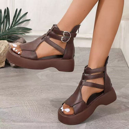 Sandales Romaines Plates Femme Printemps Été