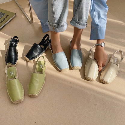 Sandales Plates Femme Style Pêcheur Rétro